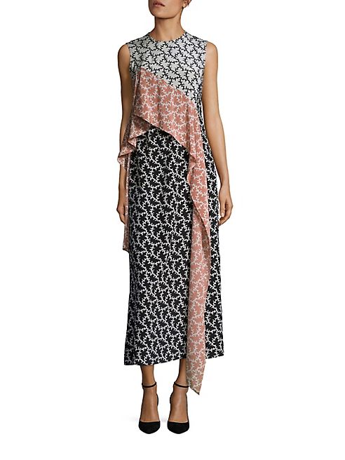 Diane von Furstenberg - Sleeveless Ruffled Silk Dress