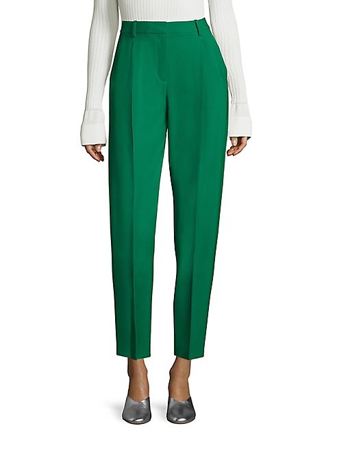 Diane von Furstenberg - Wool Blend Pleated Front Pants