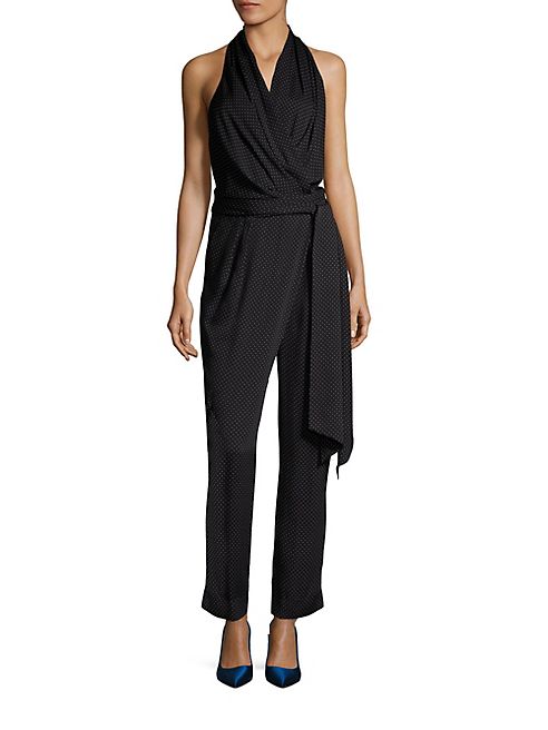 Diane von Furstenberg - Sleeveless Silk-Blend Wrap Jumpsuit