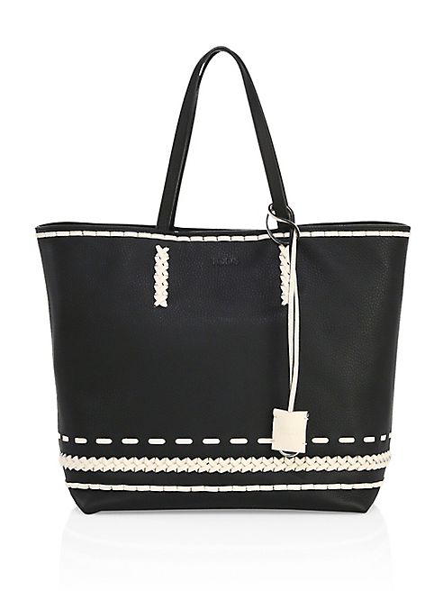 Tod's - Stitch-Detailed Medium Pebbled Leather Gypsy Tote