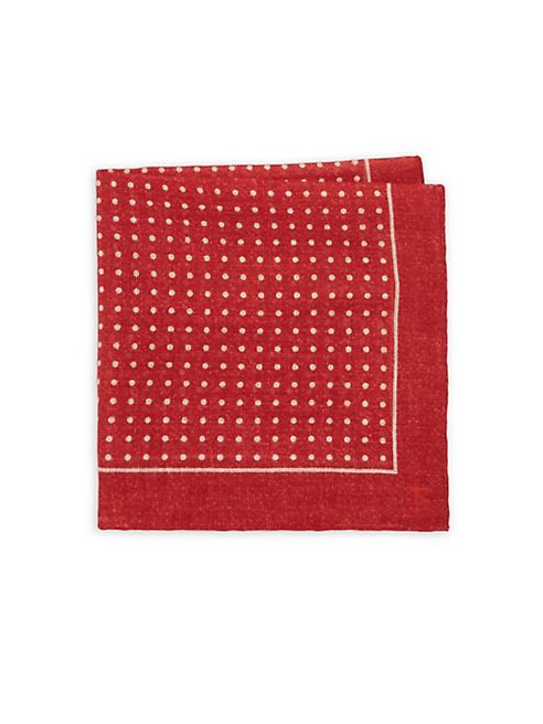 ISAIA - Dotted Silk Pocket Square