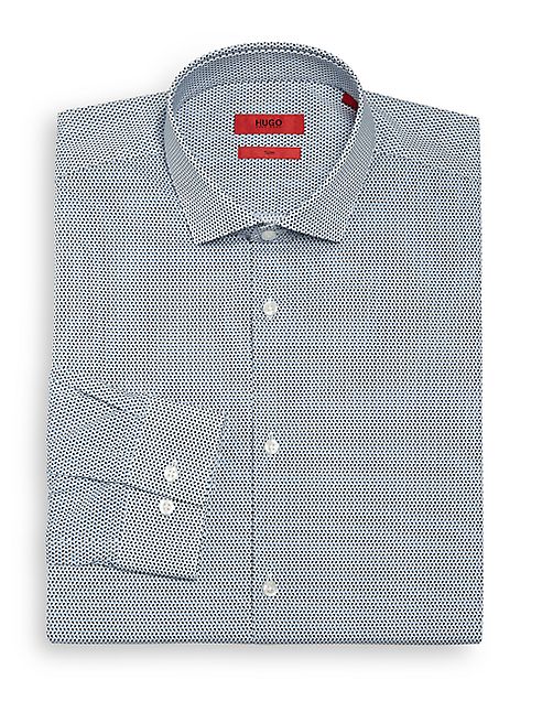 HUGO BOSS - Regular-Fit Micro Printed Shirt