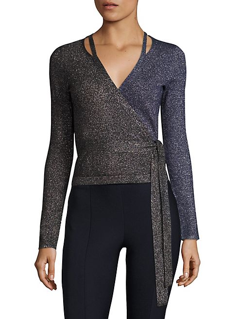 Diane von Furstenberg - Lurex Wrap Cardigan