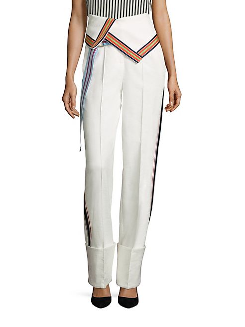 Diane von Furstenberg - Wide Leg Ribbon Pants