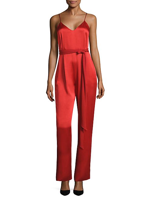 Diane von Furstenberg - Sleeveless Self-Belt Jumpsuit