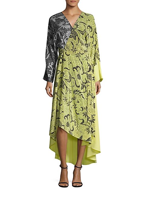 Diane von Furstenberg - Combo Woven Silk Wrap Dress