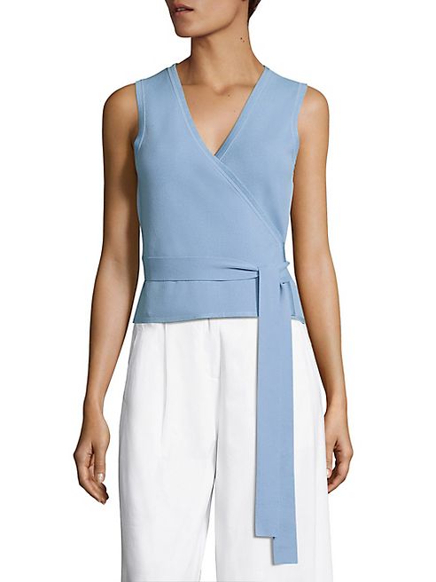 Diane von Furstenberg - Sleeveless Wrap Sweater