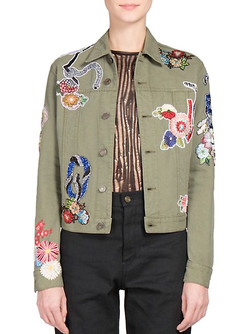 Saint Laurent - Love Patch Khaki Jacket