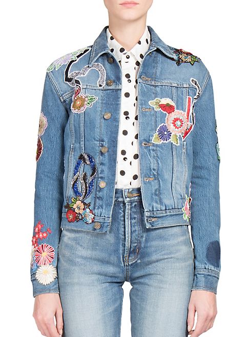 Saint Laurent - Love Patch Denim Jacket