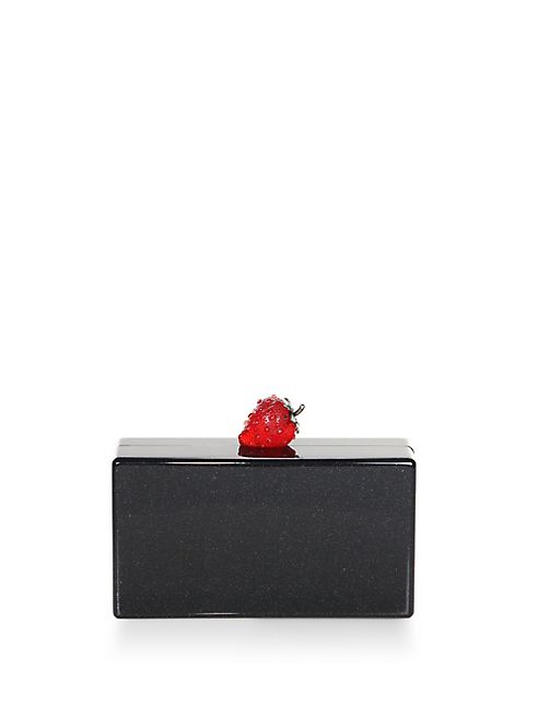 Edie Parker - Jean Strawberry Acrylic Clutch