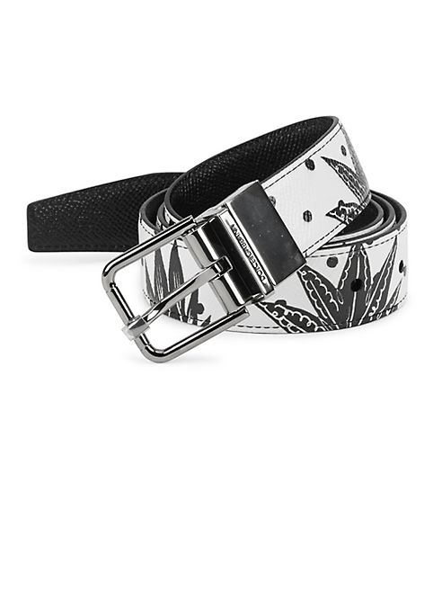 Dolce & Gabbana - Reversible Printed Leather Belt