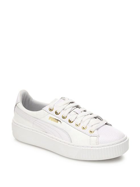 PUMA - Basket Leather Platform Sneakers