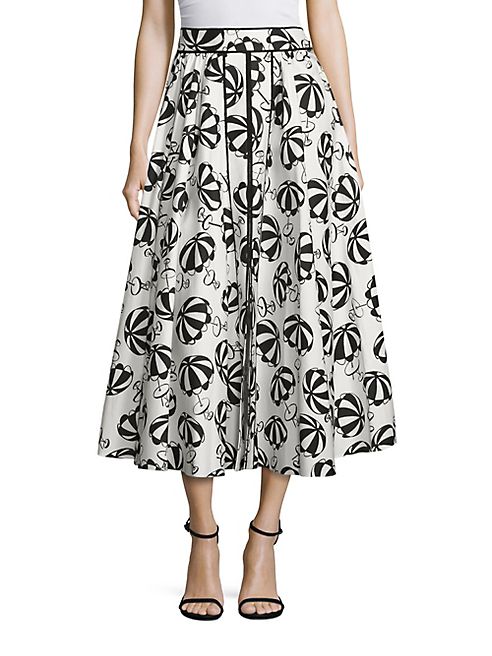 Carolina Herrera - Printed Midi Skirt