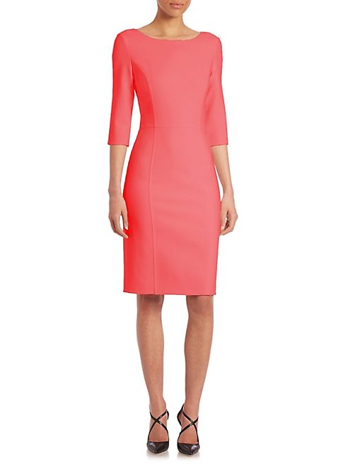 Carolina Herrera - Double-Face Wool Sheath Dress