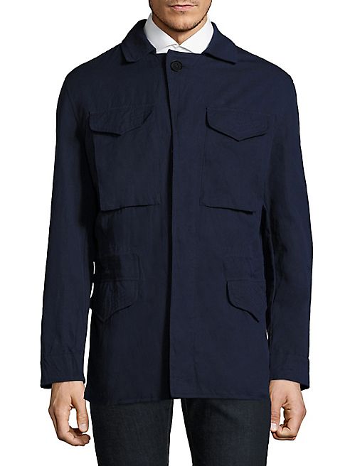 Eidos - Trapunto Regular-Fit Canvas Jacket