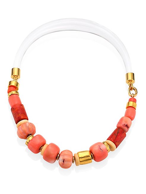 Lizzie Fortunato - Carved Coral Collar Necklace