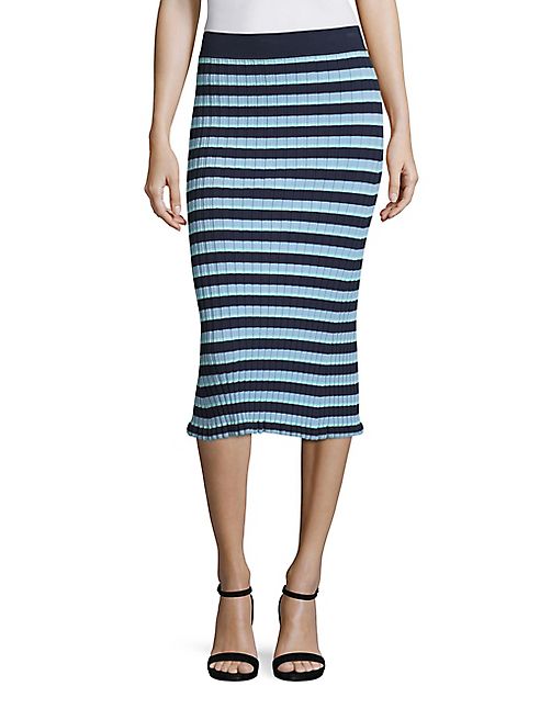 Altuzarra - Bloomfield Striped Rib-Knit Skirt