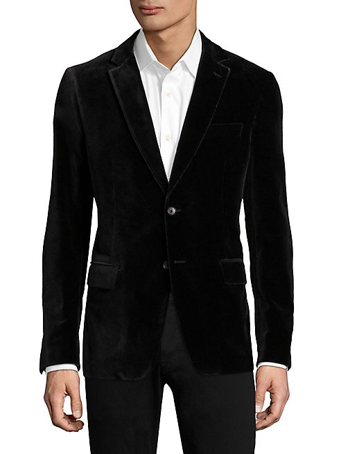 Salvatore Ferragamo - Long Sleeve Velvet Blazer