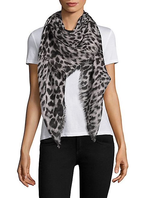 Saint Laurent - Grand Leopard Wool Scarf