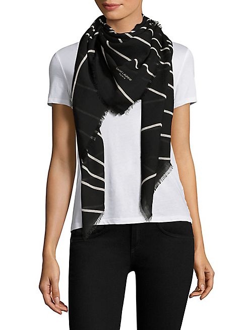 Saint Laurent - Stripe Wool Scarf