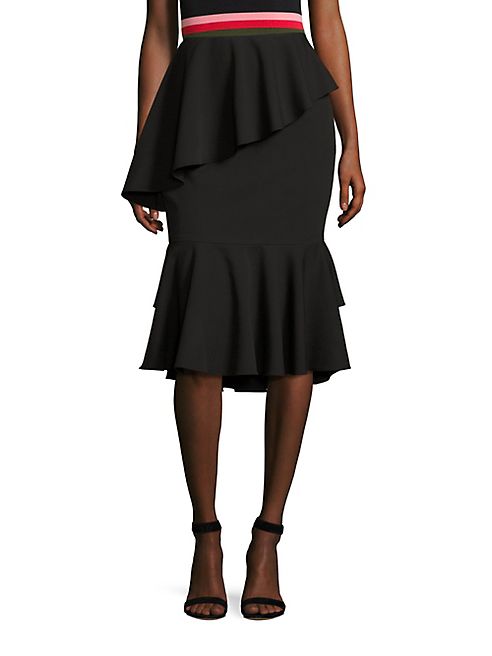 Scripted - Tiered Ruffle Midi Skirt