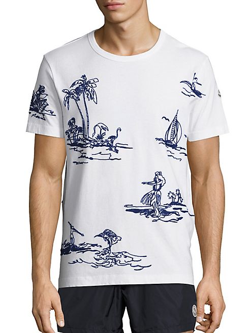 Moncler - Boat Embroidered Tee