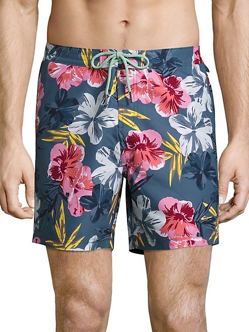 Original Penguin - Floral Printed Swim Trunks