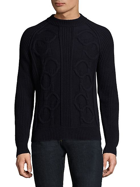 Salvatore Ferragamo - Gancini Regular Fit Fisherman Wool Sweater