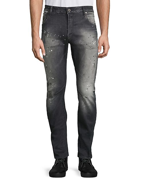 G-Star RAW - Paint Splatter Faded Jeans