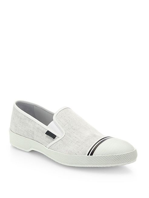 Prada - Denim Slip-On Sneakers