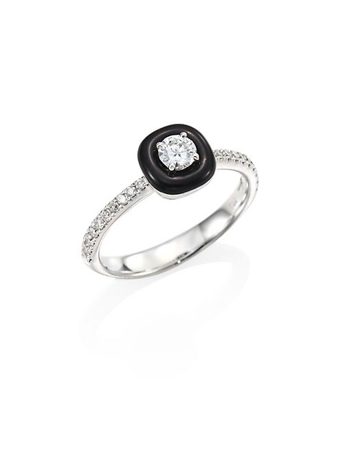 Nikos Koulis - Oui Diamond, Enamel & 18K White Gold Ring