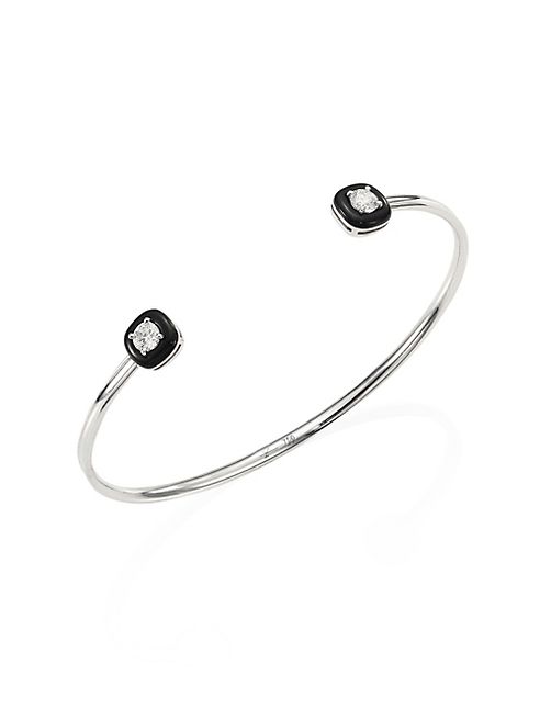 Nikos Koulis - Oui Diamond, Enamel & 18K White Gold Bangle