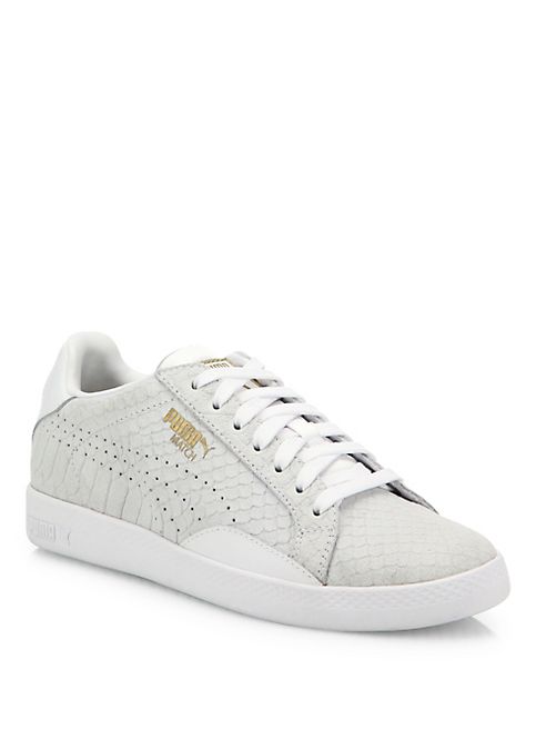 PUMA - Match Select Premium Snakeskin-Embossed Suede Sneakers