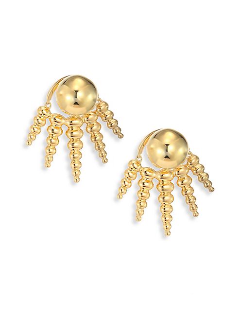 Nikos Koulis - Spectrum 18K Yellow Gold Ear Jacket & Stud Earrings Set