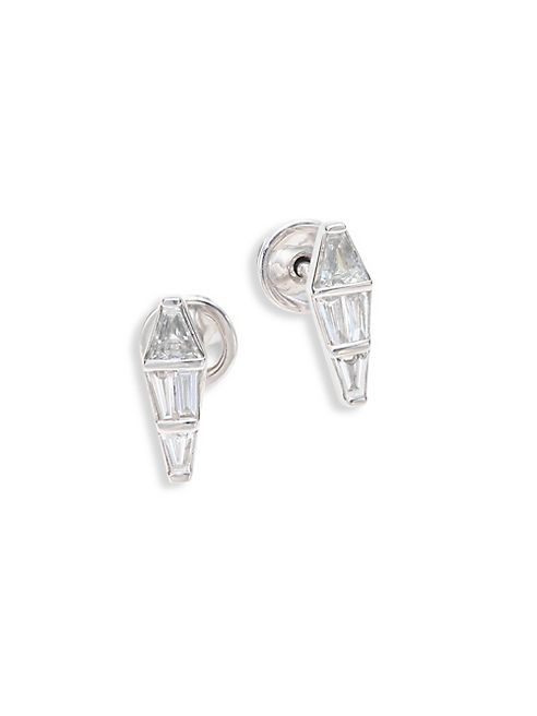 Nikos Koulis - Spectrum Tapered Diamond & 18K White Gold Stud Earrings