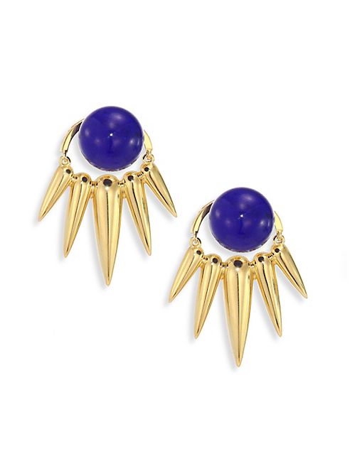 Nikos Koulis - Spectrum Lapis & 18K Yellow Gold Ear Jacket & Stud Earrings Set