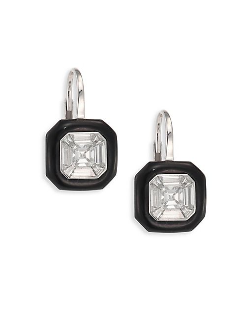 Nikos Koulis - Oui Diamond & Enamel Drop Earrings