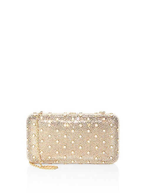 Judith Leiber - Smooth Rectangle Studded Crystal Clutch