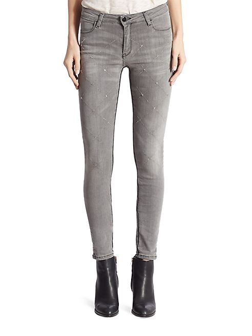 Brockenbow - Emma Skinny Al Queen Mary Crystal Embellished Jeans