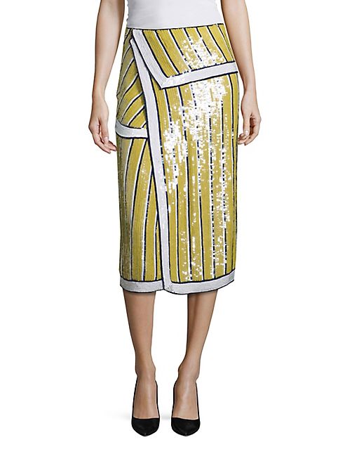 Monse - Sequin Striped Skirt