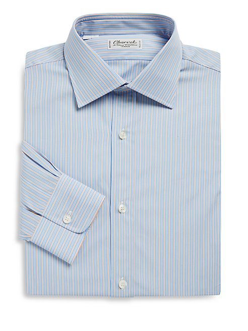 Charvet - Regular-Fit Striped Poplin Dress Shirt