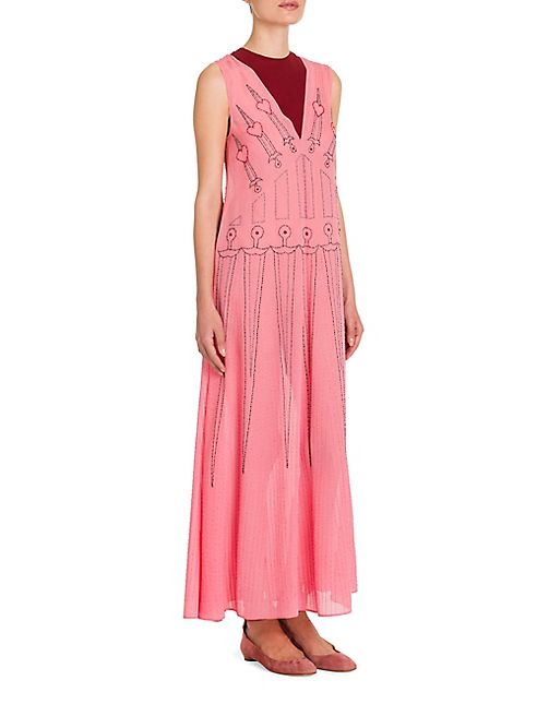 Valentino - Love Blades Embroidered Dress