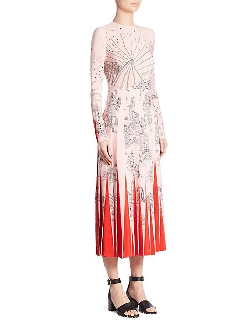 Valentino - Silk Printed Dress