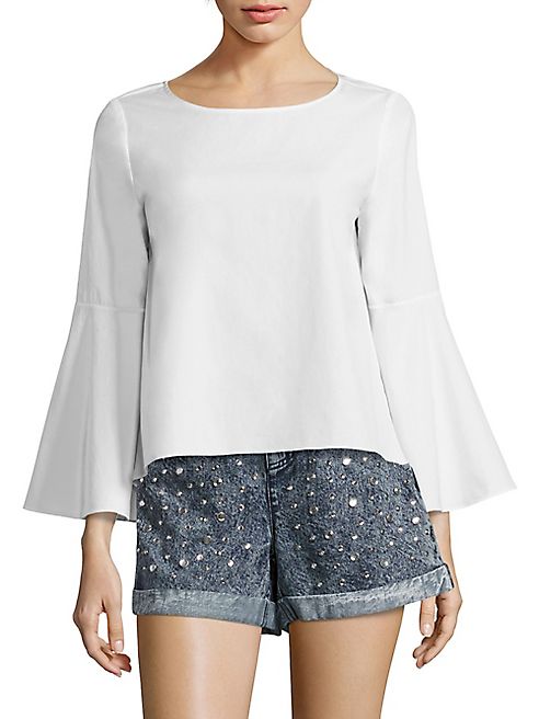 Alice + Olivia - Shirley Bell Sleeve Cotton Tunic