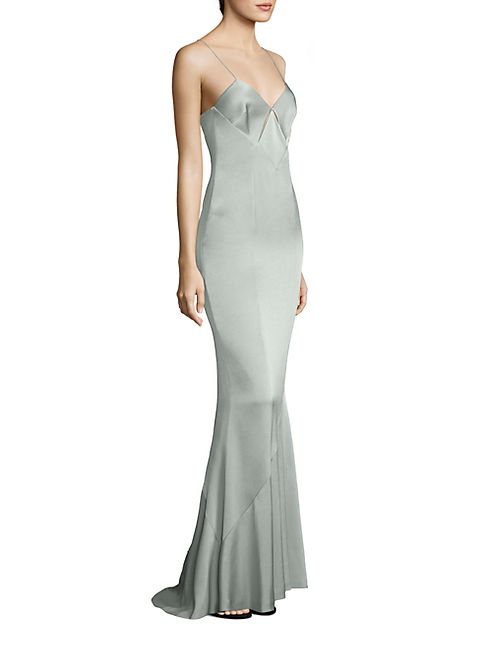 Galvan - Sleeveless V-Neck Gown