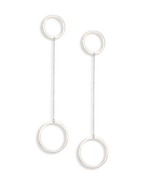 Jennifer Zeuner Jewelry - Laine Sterling Silver Circle Drop Earrings