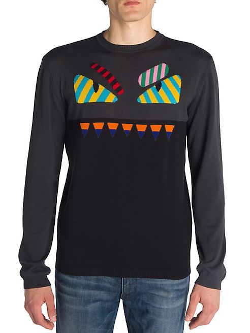 Fendi - Knitwear Crazy Face Monster Pullover