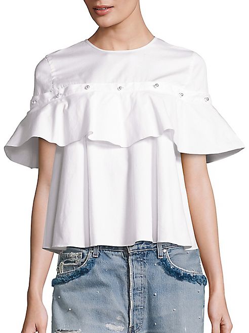 Jonathan Simkhai - Ruffle Cotton Top