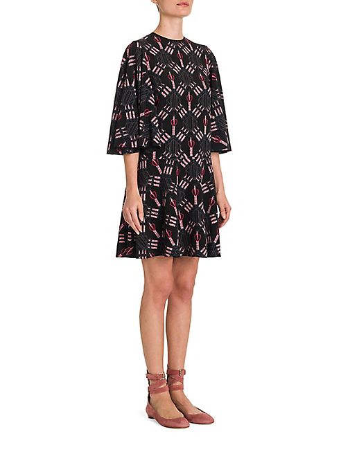 Valentino - Love Blades Silk Dress