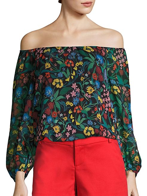 Alice + Olivia - Alta Off-The-Shoulder Peasant Top